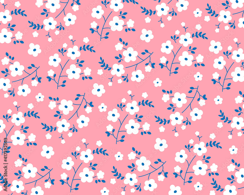白い花のパターン背景 ピンク Stock Vector Adobe Stock 白い花のパターン背景 ピンク Stock Vector Adobe Stock