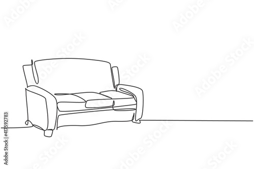 Single continuous line drawing of