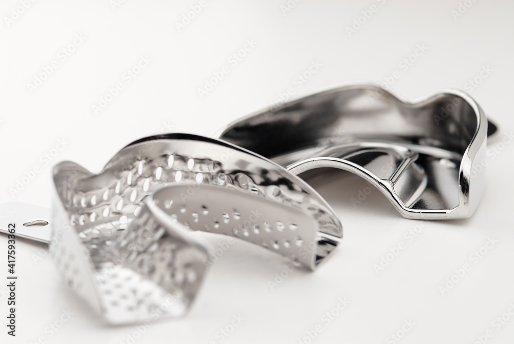 Basic orthodontic dentist tools on white background. Basic orthodontic dentist tools on white background.