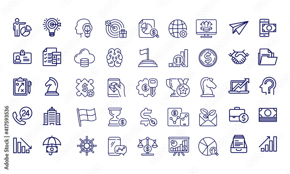 Fototapeta premium Business & Office icons vector design 