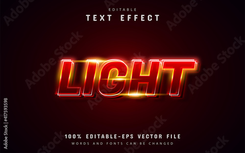 Red light text effect