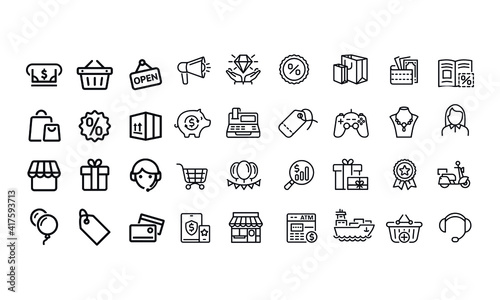 Shopping Icons vector design 