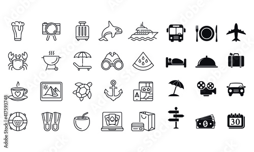  Travel Icons Set vector design 