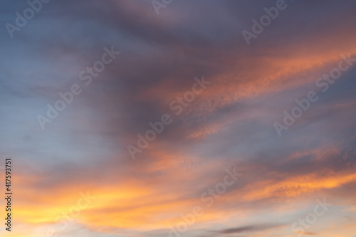 sunset in the sky