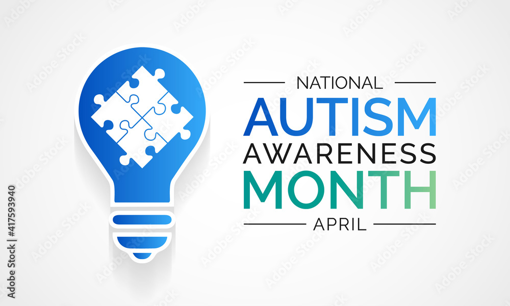 Vector illustration on the theme of National Autism awareness month observed each year during April across United States. Vector illustration on the theme of National Autism awareness month observed each year during April across United States.