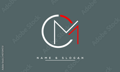 CM, MC, C, M  Abstract Letters Logo Monogram