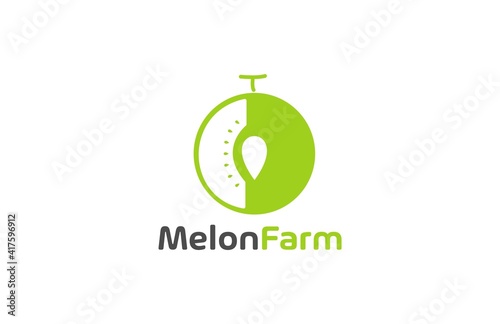 Simple Modern Melon Logo