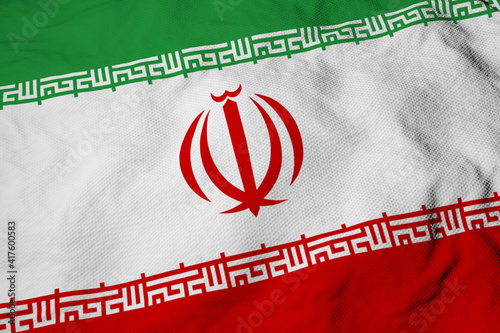 Schilderij op canvas 3D rendering Iranian flag