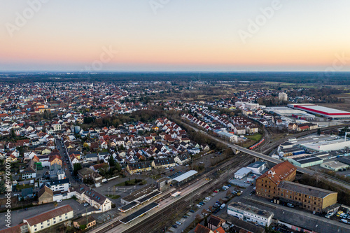 Schifferstadt aus der Luft Bahnhof Schifferstadt-Süd Deutsche Bahn Pfalz Pfalzliebe