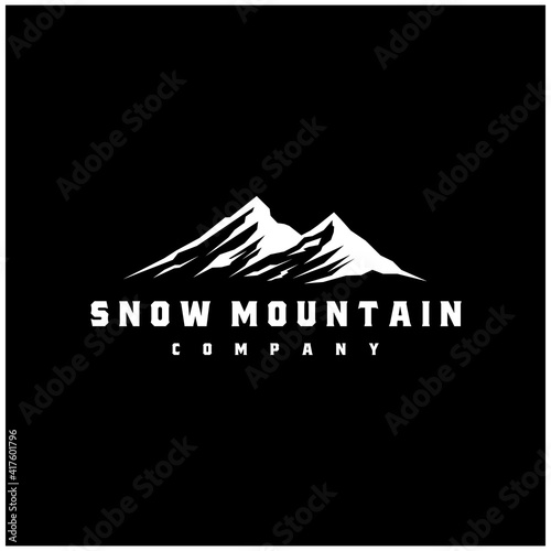 Snow Peak Hand Drawn Vector Illustration