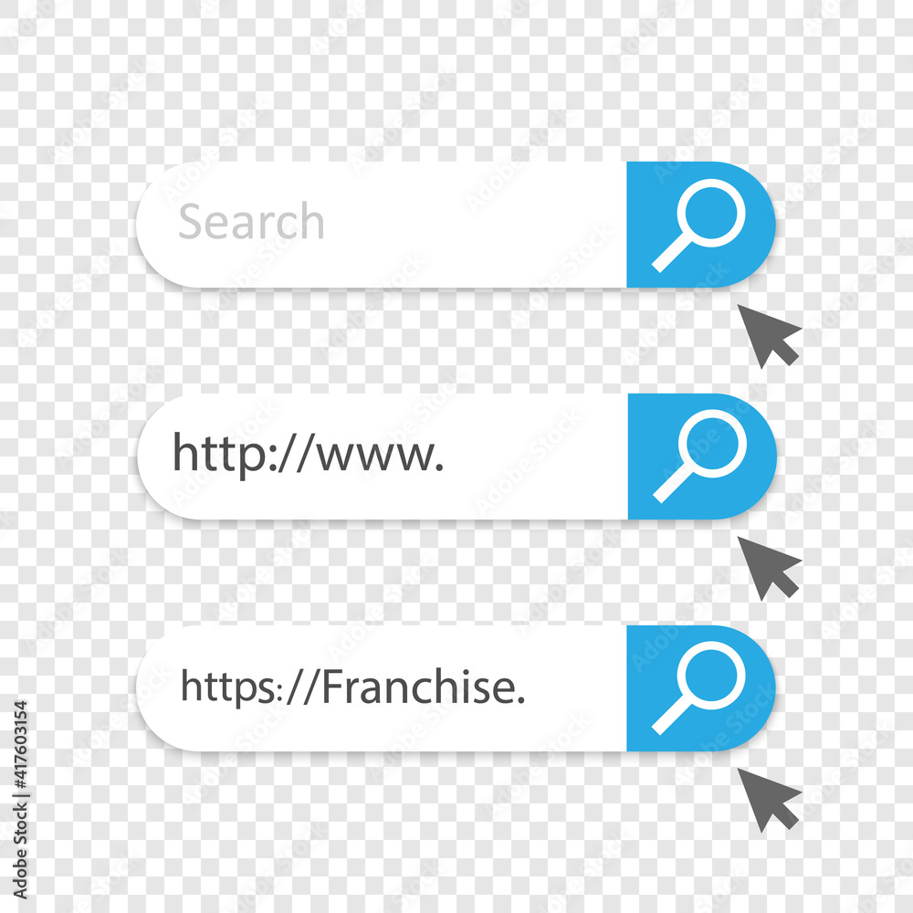 Search bar for ui. WWW search. Search Franchise window browser. Vector illustration Search bar for ui. WWW search. Search Franchise window browser. Vector illustration