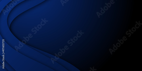 Modern simple business dark blue wave abstract background with overlap layers. Modern vector abstract background for wallpaper, business brochure cover, list, page, book, card, banner, sheet, album