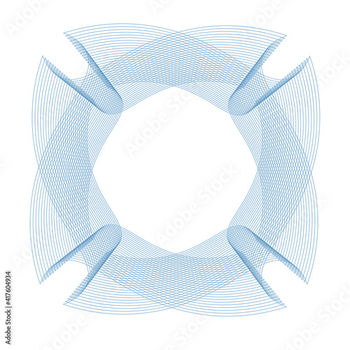 Vector Guilloche elements for certificate or diploma and currency design