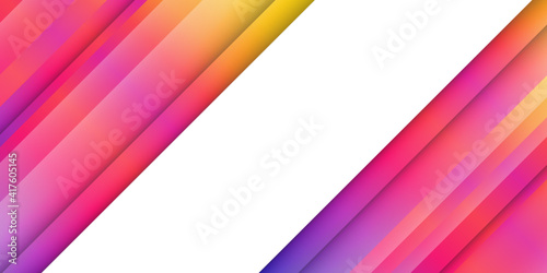 Colorful bright red pink purple yellow orange white geometric background. Fluid shapes composition. Rainbow vector illustration. Abstract modern background gradient color. Yellow and pink gradient