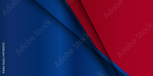 Modern red blue abstract background. Red-blue geometric rumpled triangular low poly origami style gradient illustration graphic background. Vector polygonal design for your business. 