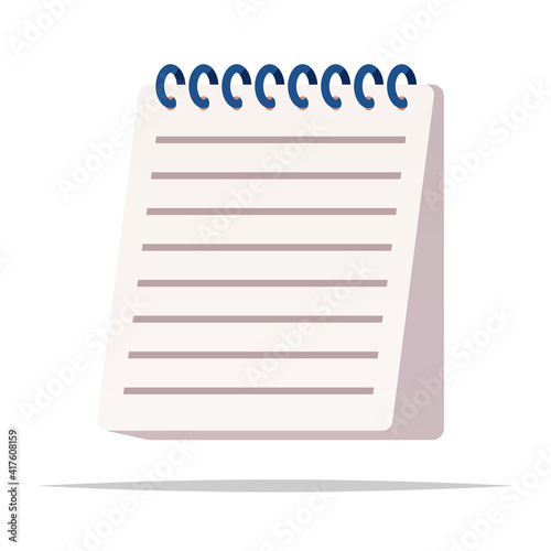 Spiral notebook vector isolated illustration