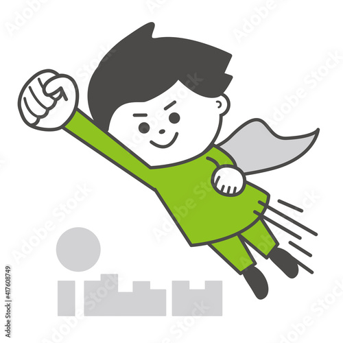 空を飛ぶ人