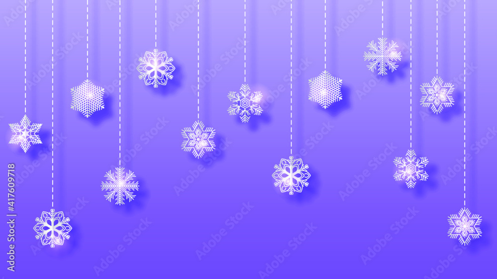 Abstract Background Winter With Snowflakes Shadows Vector Design Style Template Abstract Background Winter With Snowflakes Shadows Vector Design Style Template