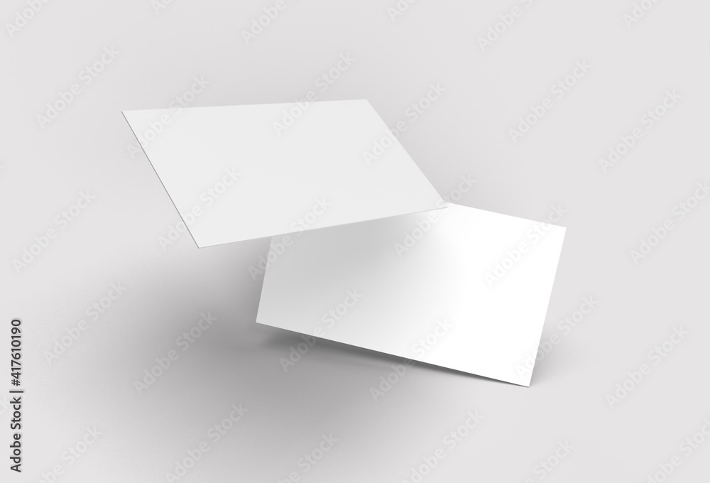 3d Rendered Stack Business Cards Mockup Design. 3d Rendered Stack Business Cards Mockup Design.