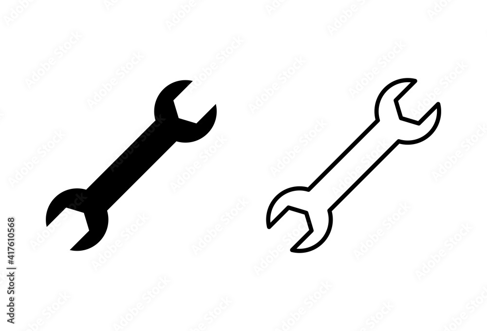 Wrench icon set. repair icon vector. tools icon vector Wrench icon set. repair icon vector. tools icon vector