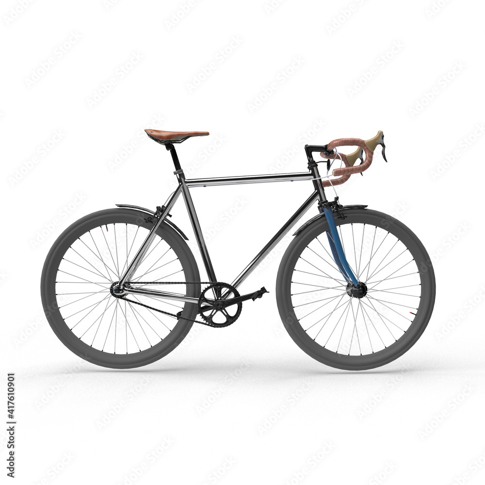 bicycle on white background