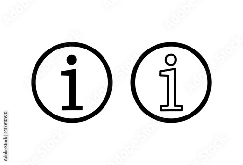 Info sign icon set. about us icon vector. Faq icon