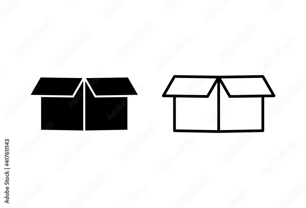 Box icon set. box vector icon, package, parcel Box icon set. box vector icon, package, parcel