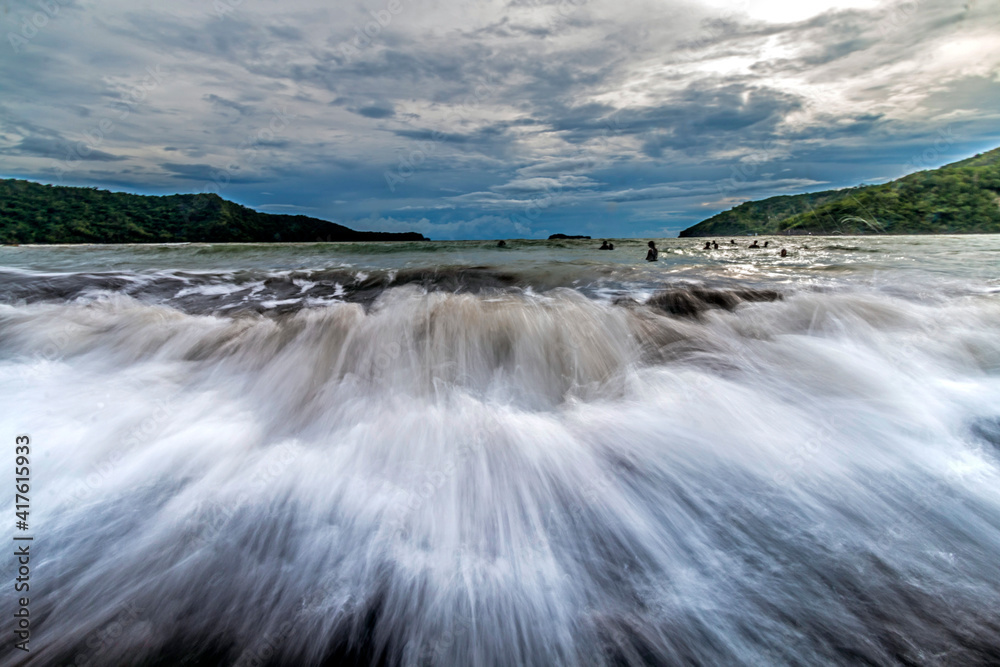 Obraz premium Batangas ,Philippines summer beach with dramatic clouds