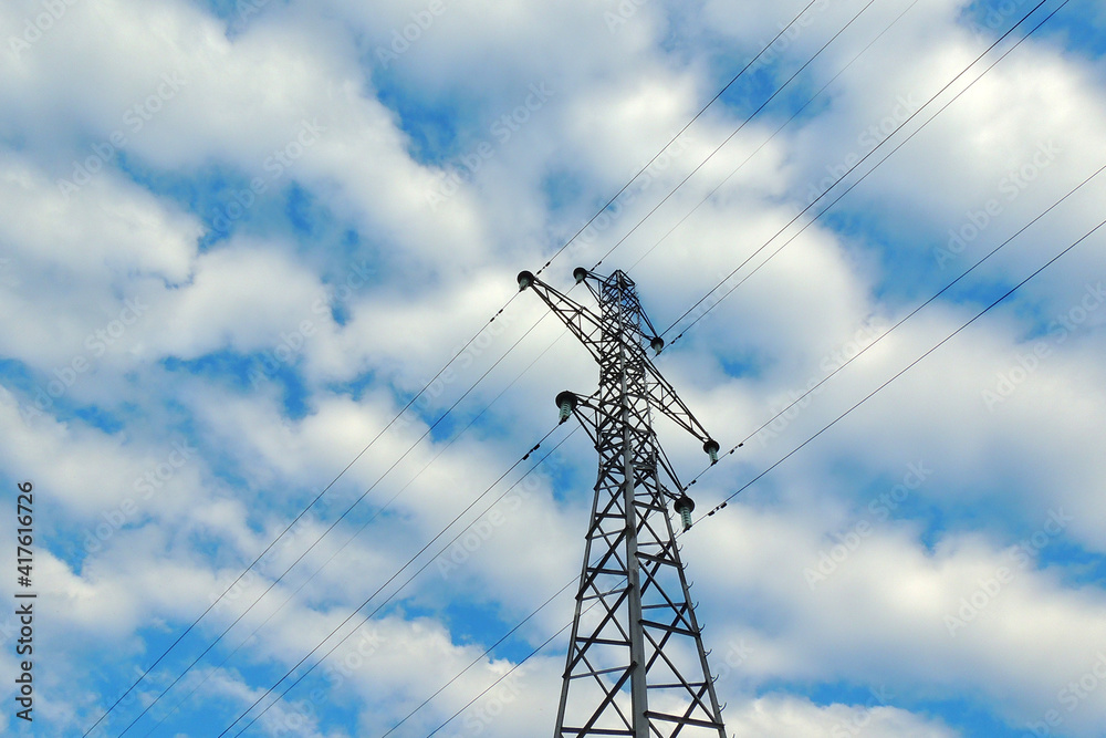 power lines close-up