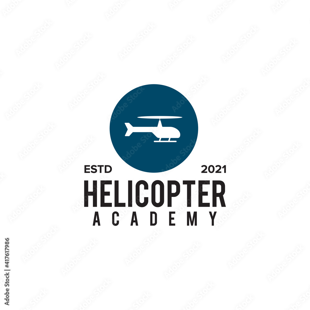 Helicopter training academy logo design