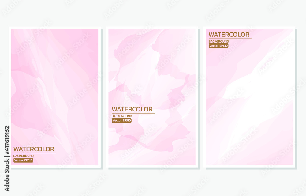 Abstract peach,pink watercolor background isolated.Design for invitation card,background,template,save the date,postcard,banner,business card.Vector illustration texture design