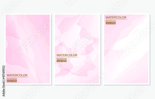 Abstract peach,pink watercolor background isolated.Design for invitation card,background,template,save the date,postcard,banner,business card.Vector illustration texture design