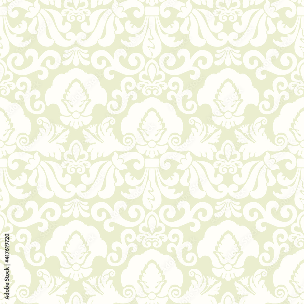 Damask seamless vector pattern. Classic old fashioned damask ornament, royal victorian seamless texture for wallpaper, textile, packaging. Baroque floral pattern Damask seamless vector pattern. Classic old fashioned damask ornament, royal victorian seamless texture for wallpaper, textile, packaging. Baroque floral pattern