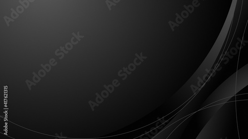 Fototapeta Naklejka Na Ścianę i Meble -  abstract design background simple wave and circle BG C black