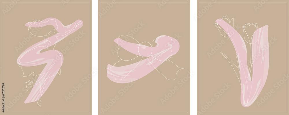 custom made wallpaper toronto digitalillustration of a pink girl