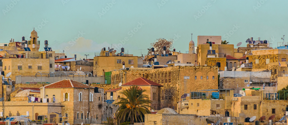 Obraz premium Old Jerusalem Aerial View