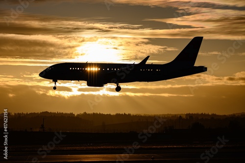 Silhouette Click of Airplane