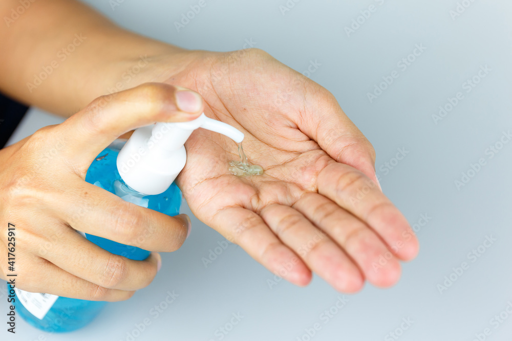 Alcohol Gel Sanitizer for hand cleaning for protection for Covid 19. Alcohol Gel Sanitizer for hand cleaning for protection for Covid 19.