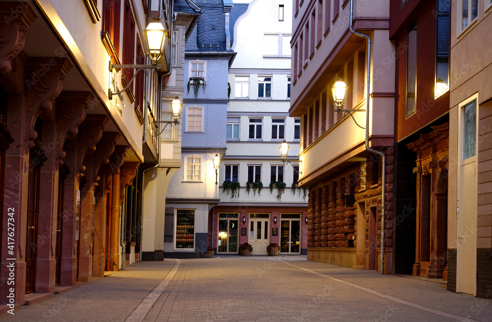 Fototapeta premium Frankfurt Römerberg, Historische Ostzeile