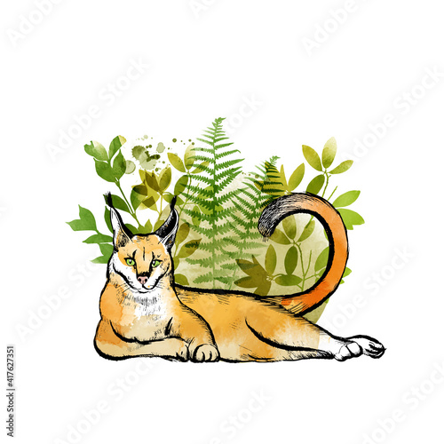 cats family vector sketch