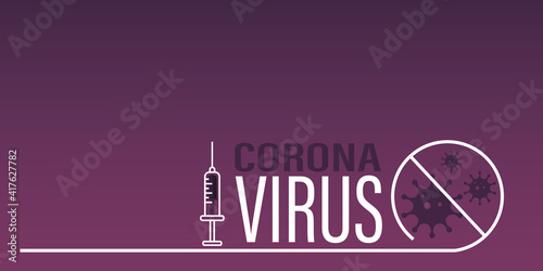Getting vaccinated stops corona. flat style, concept of vaccination, injection, isolated vector illustration	