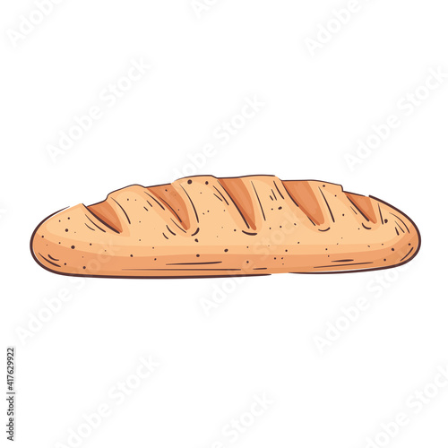 fresh bread bakery isolated icon vector illustration design