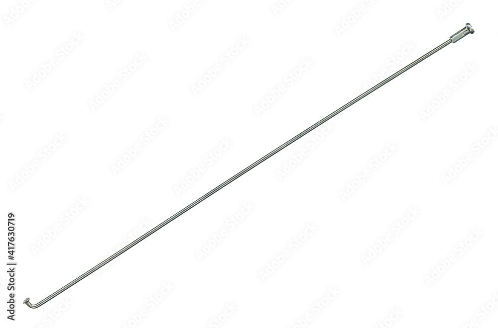 Steel spoke wire for bicycle wheel (with clipping path) isolated on white background Steel spoke wire for bicycle wheel (with clipping path) isolated on white background