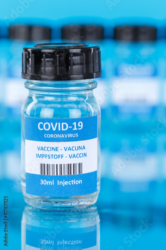 Coronavirus Vaccine bottle Corona Virus COVID-19 Covid vaccines portrait format copyspace copy space