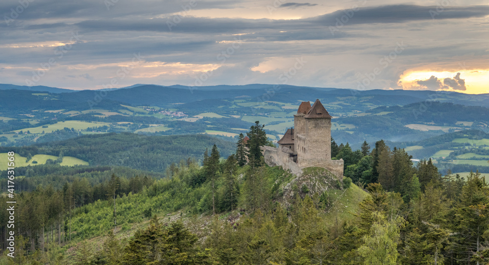 castle in the mountains / Kašperk, Šumava, Czech Republic