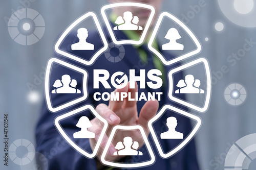 Concept of ROHS Restriction of Hazardous Substances Compliant.