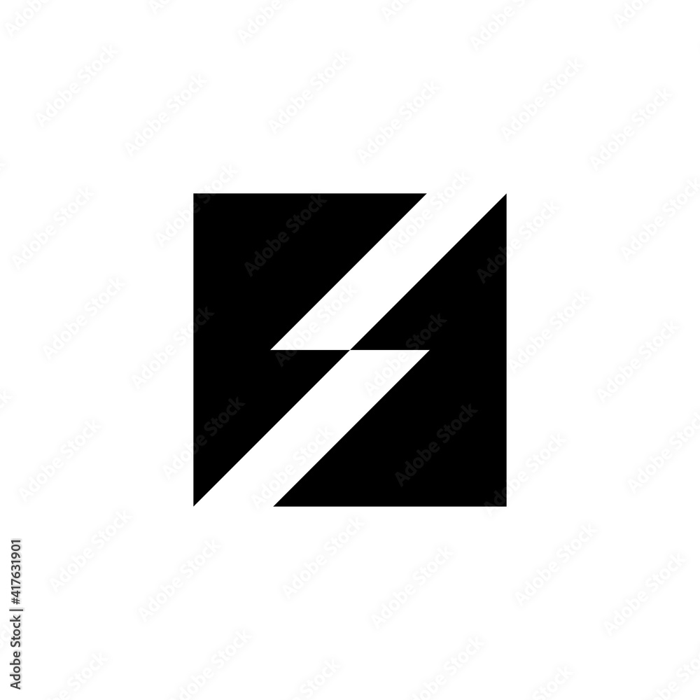 square electric vector logo square electric vector logo