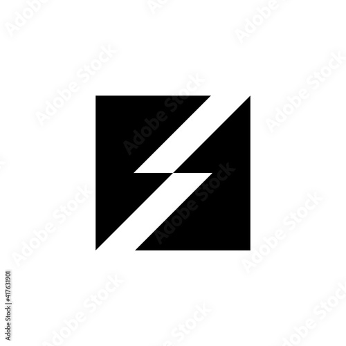 Free Download square electric vector logo - GFXLoad