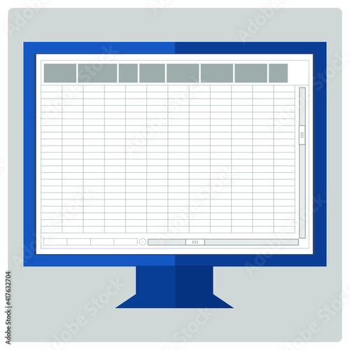 Vector illustration for Spread sheet EPS10