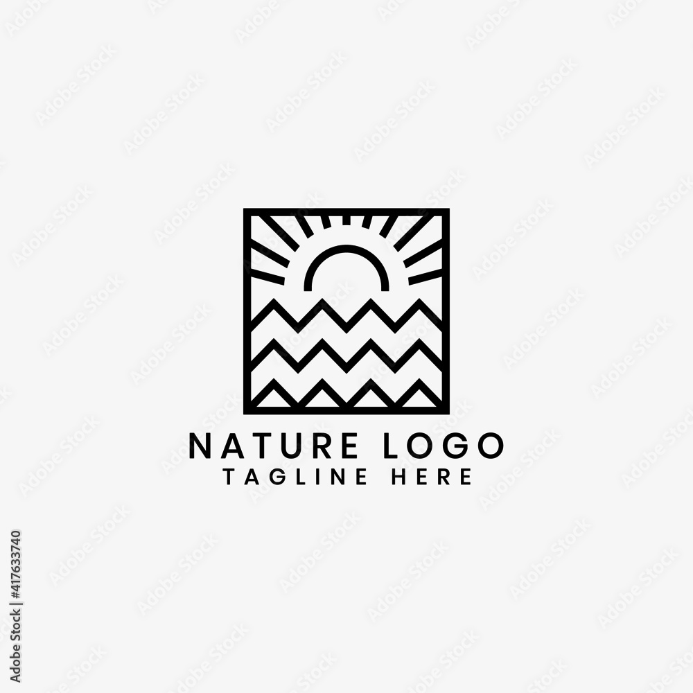 Tropical plant logo, nature logo, beach logo vector template Tropical plant logo, nature logo, beach logo vector template